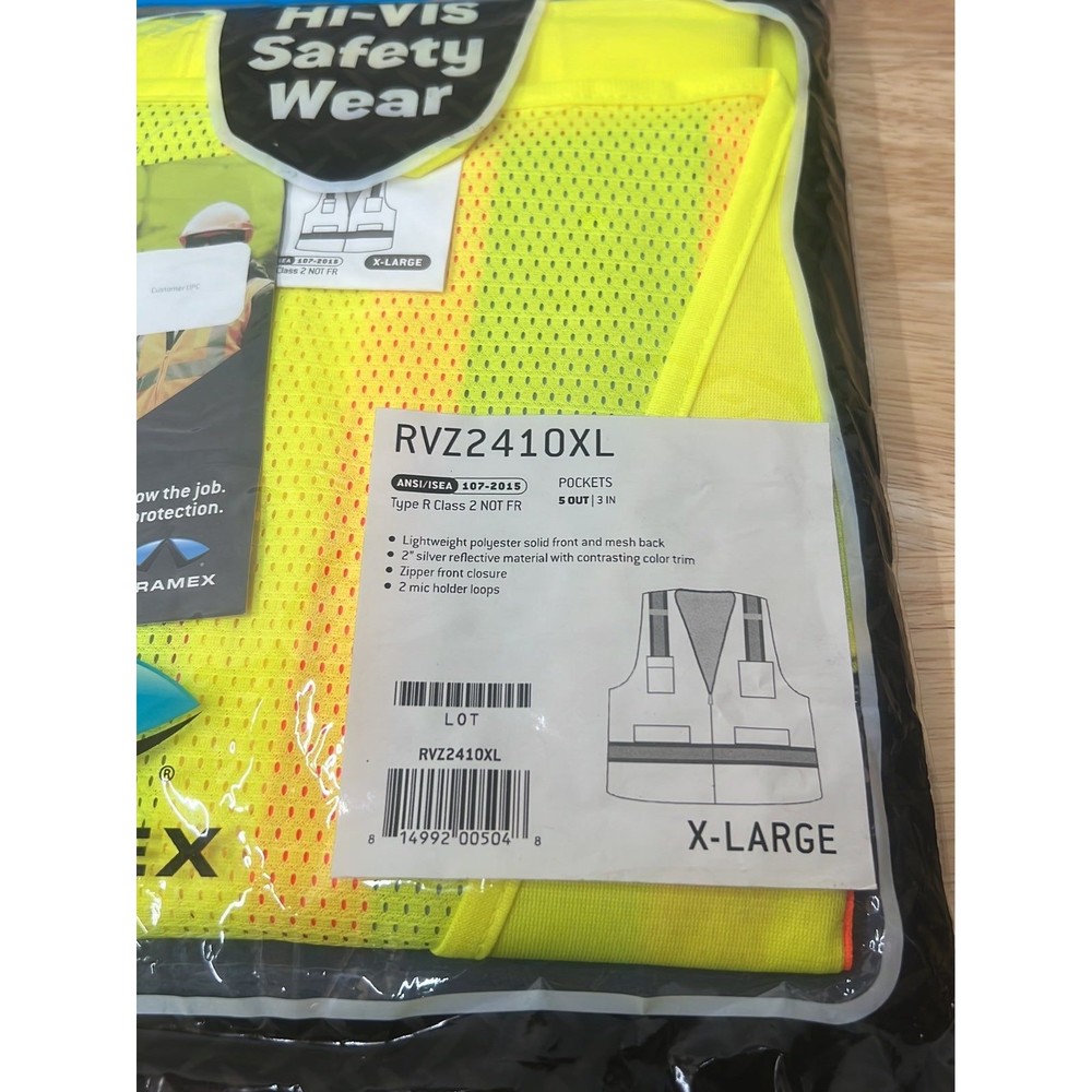 Hi-Vis Safety Wear X-Large Type R Class 2 RVZ2410XL - Picture 5 of 5